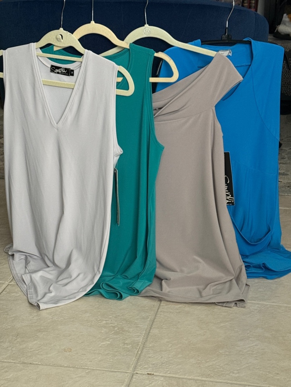 4 Sympli Tops - Size 12 - Two new with tags - the other two in good condition